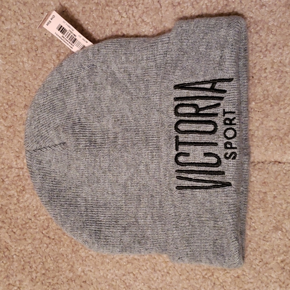 NWT Victoria Secret Women's Sports Gray Beanie